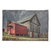 Farms Red Wooden Barn in Michigan Kussensloop (Achterkant)
