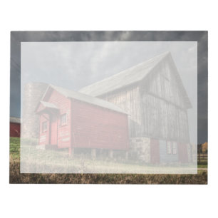 Farms   Red Wooden Barn in Michigan Notitieblok