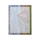 Farms Rustic Red Barn With American Flag Notitieblok (Linkerzijde)