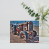 Farms | Rusty Antique Tractor Briefkaart (Staand voorkant)