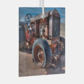 Farms | Rusty Antique Tractor Glas Ornament (Voorkant Rechts)