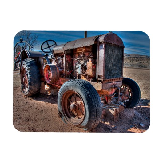 Farms | Rusty Antique Tractor Magneet (Horizontaal)