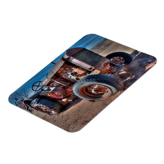 Farms | Rusty Antique Tractor Magneet (Linkerzijde)