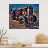 Farms | Rusty Antique Tractor Poster (Keuken)
