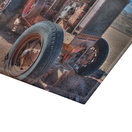 Farms | Rusty Antique Tractor Snijplank (Hoek)