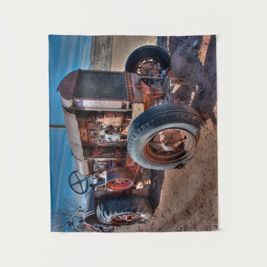 Farms | Rusty Antique Tractor Wandkleed (Voorkant)