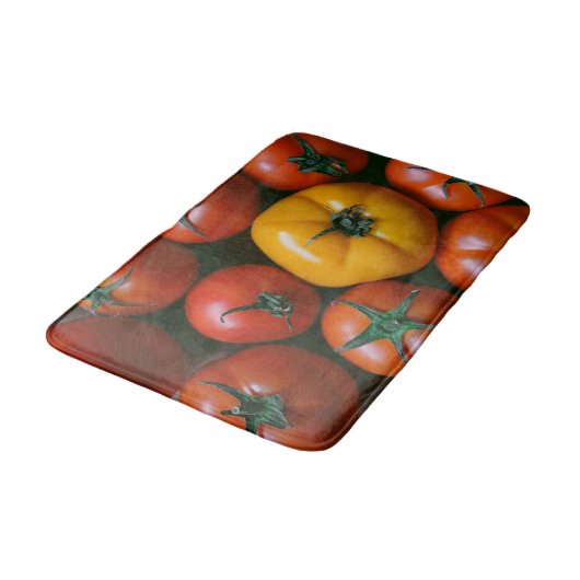 Farms Shiny Red & Yellow Tomatoes Badmat (Gekanteld)