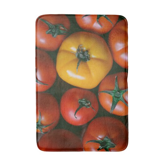 Farms Shiny Red & Yellow Tomatoes Badmat (Voorkant Verticaal)