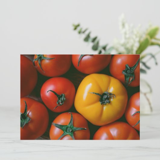 Farms Shiny Red & Yellow Tomatoes Bedankkaart (Staand voorkant)