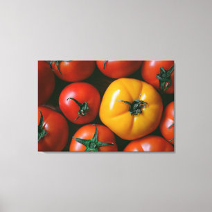 Farms Shiny Red & Yellow Tomatoes Canvas Afdruk