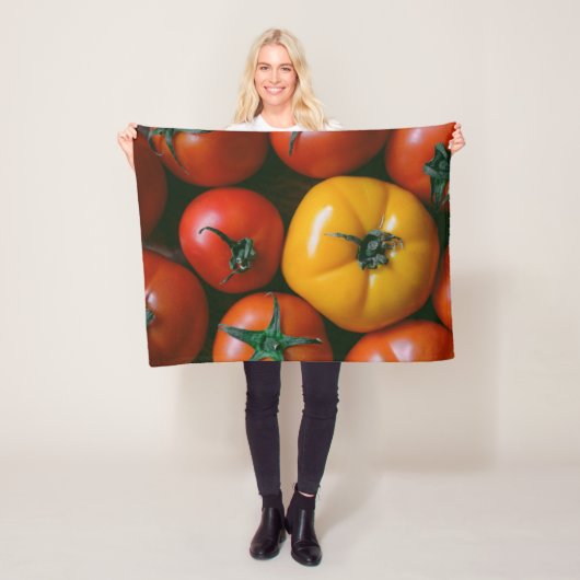 Farms Shiny Red & Yellow Tomatoes Fleece Deken (In situ)