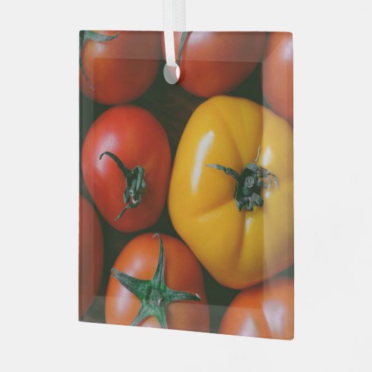 Farms Shiny Red & Yellow Tomatoes Glas Ornament (Voorkant links)