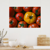 Farms Shiny Red & Yellow Tomatoes Poster (Keuken)