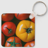 Farms Shiny Red & Yellow Tomatoes Sleutelhanger (Achterkant)