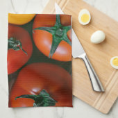Farms Shiny Red & Yellow Tomatoes Theedoek (Quarter Fold)