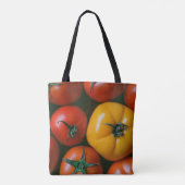 Farms Shiny Red & Yellow Tomatoes Tote Bag (Achterkant)