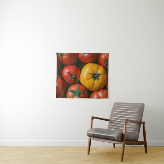 Farms Shiny Red & Yellow Tomatoes Wandkleed (In Situ (horizontaal))