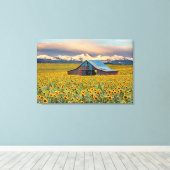 Farms | Sunflower Field Canvas Afdruk (Insitu (Houten vloer))
