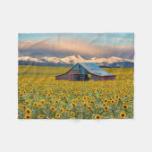 Farms | Sunflower Field Fleece Deken (Voorkant (Horizontaal))