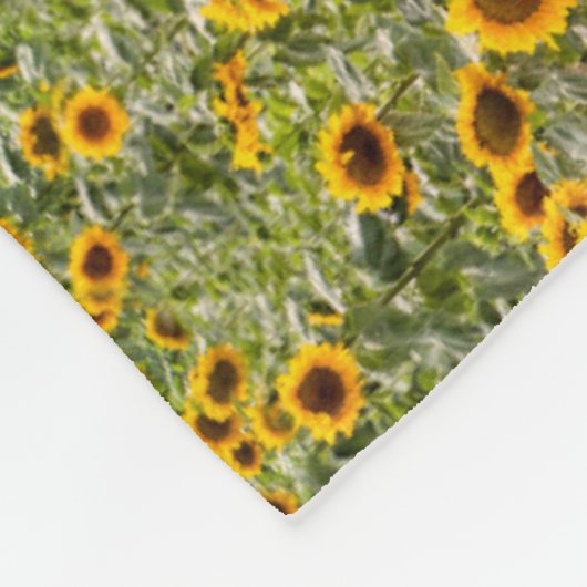 Farms | Sunflower Field Fleece Deken (Hoek)