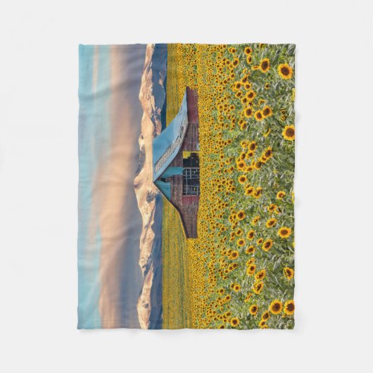 Farms | Sunflower Field Fleece Deken (Voorkant)