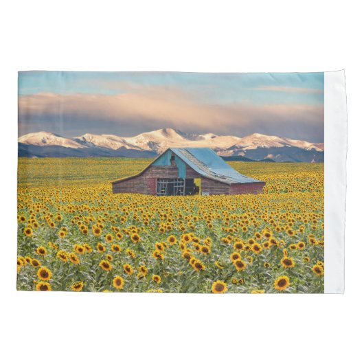 Farms | Sunflower Field Kussensloop (Achterkant)