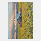 Farms | Sunflower Field Theedoek (Verticaal)