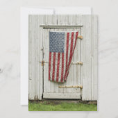 Farms White Barn Door With American Flag Bedankkaart (Voorkant)