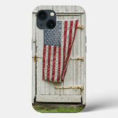 Farms White Barn Door With American Flag Case-Mate iPhone Case (Achterkant)