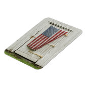 Farms White Barn Door With American Flag Magneet (Linkerzijde)