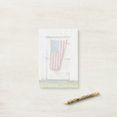 Farms White Barn Door With American Flag Post-it® Notes (Op bureau)