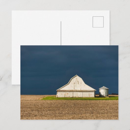Farms White Barn & Silo Briefkaart (Voorkant / Achterkant)