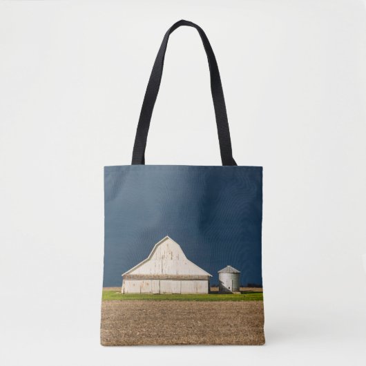 Farms White Barn & Silo Tote Bag (Voorkant)