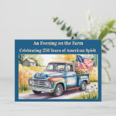 Farmstead Americana ★ Patriotic US 250 Celebration Kaart (Staand voorkant)