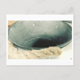 Farmstead metalen blik met touw briefkaart