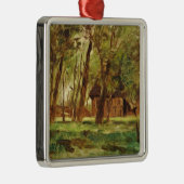 Farmstead under Trees Metalen Ornament (Rechts)