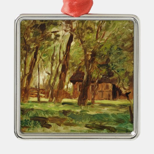 Farmstead under Trees Metalen Ornament (Voorkant)
