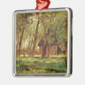 Farmstead under Trees Metalen Ornament (Links)