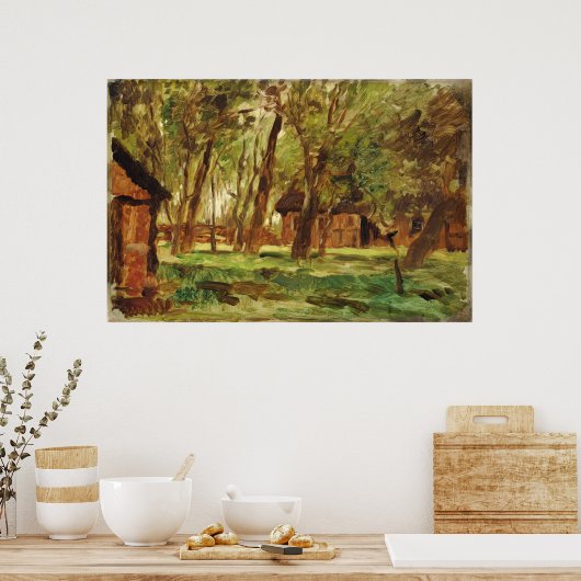 Farmstead under Trees Poster (Keuken)