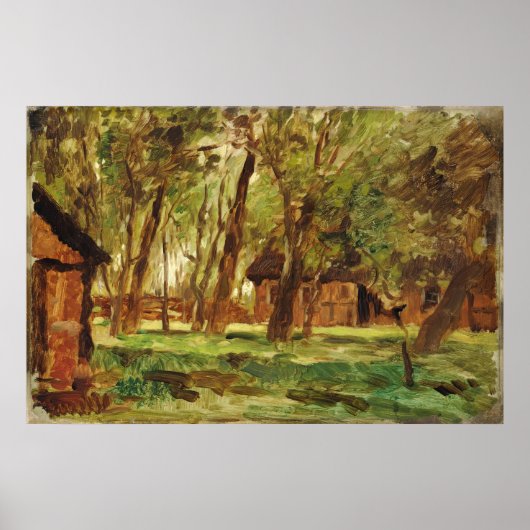 Farmstead under Trees Poster (Voorkant)