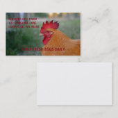 FARMSTYLE ROOSTER-VISITEKAARTJES VISITEKAARTJE (Voorkant / Achterkant)
