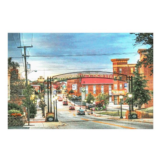 Farmville VA Virginia - Welkom Arch Foto Afdruk (Voorkant)