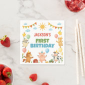 Farmyard Animals Birthday Party Napkins Servet (Insitu)