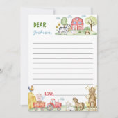 Farmyard Animals Time Capsule Note Bericht Kaart (Voorkant)