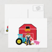 Farmyard Briefkaart (Voorkant / Achterkant)