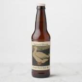 Farmyard Damp Duck Sjabloon Bier Etiket (Voorkant)