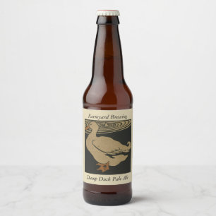 Farmyard Damp Duck Sjabloon Bier Etiket