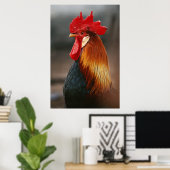 Farmyard Domestic Rooster Poster (Thuiskantoor)