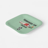 Farmyard Fun 1e Verjaardag Boerderij Dier Kinder F Papieren Bordje (Gebogen)