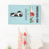 Farmyard Fun 1e Verjaardag Boerderij Dierlijke Kin Spandoek (Insitu)
